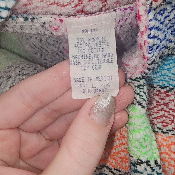 Vintage Molina Baja Hoodie Size Lg Colorful - Picture 2 of 4